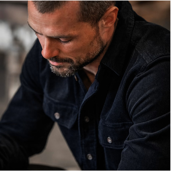 Line Of Trade Mens Midnight Stone Corduroy Workshirt Long Sleeve Size 2X New - Picture 3 of 15